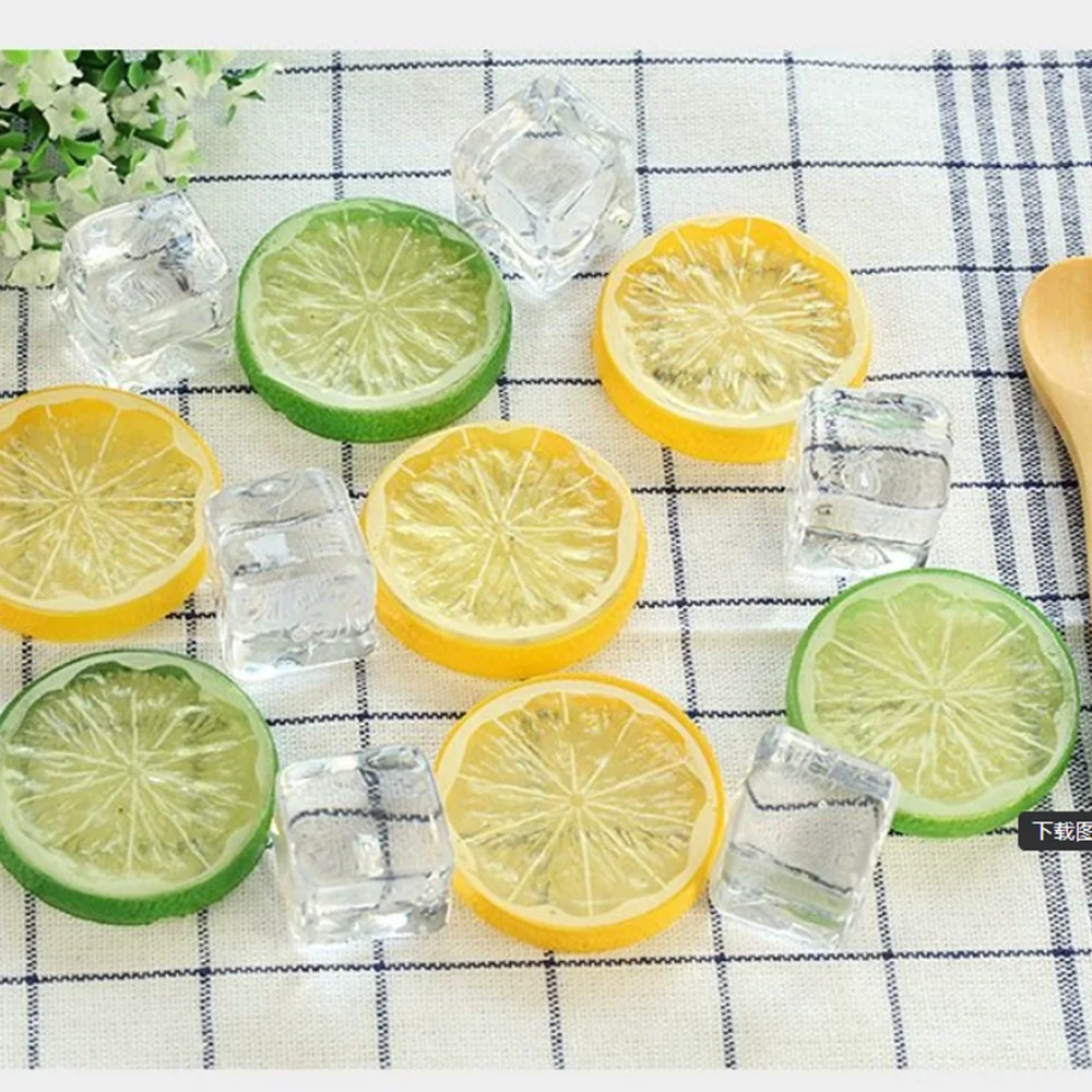 Premium Simulation Lemon Slices Decorative Fruit Pieces for Home Accents Props Collectibles and Toys