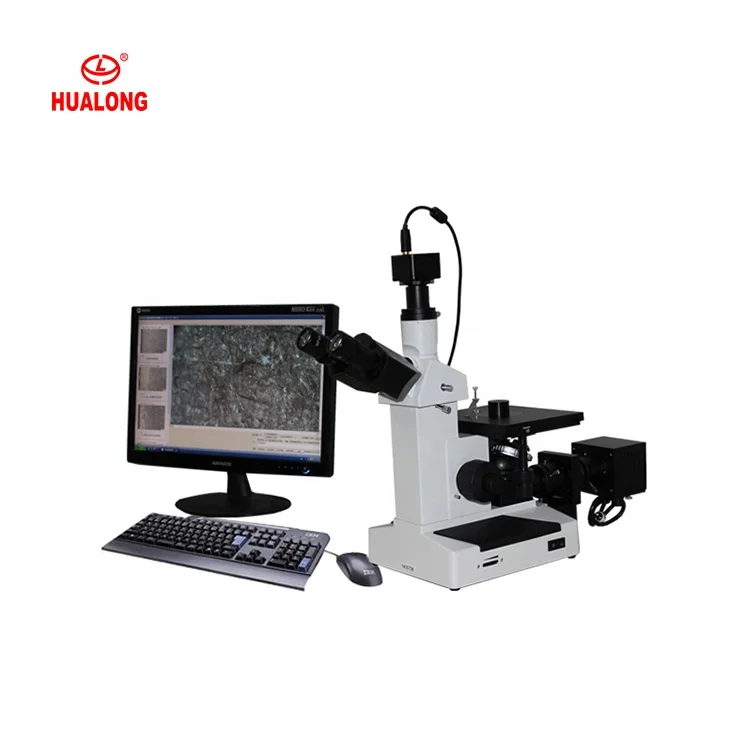 HL101-BW Factory Price Trinocular Inverted Metallurgical Microscope With Analysis Software
