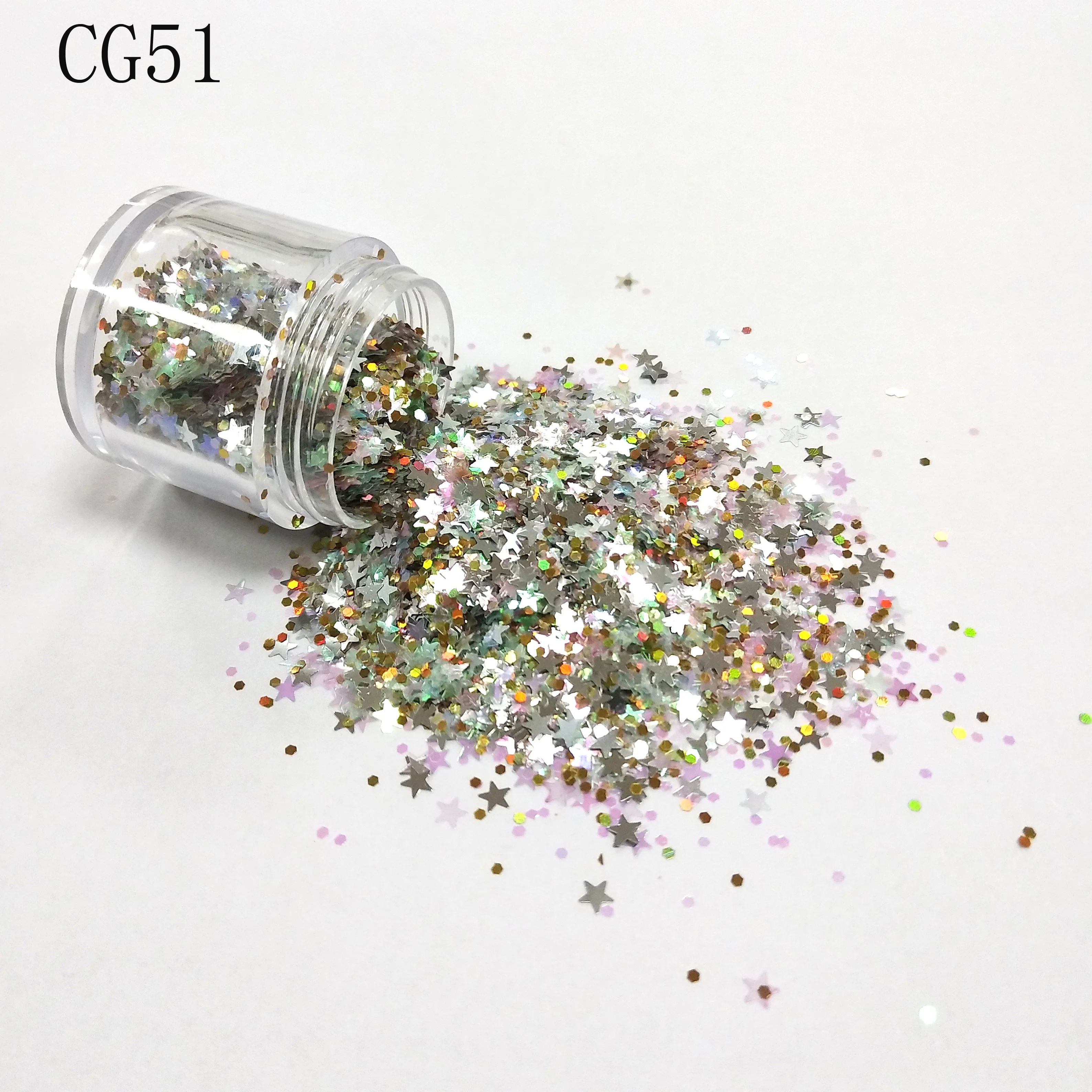 wholesale Mixed Chunky holographic Glitter powder bulk PET eco-friendly glitter for craft decoration