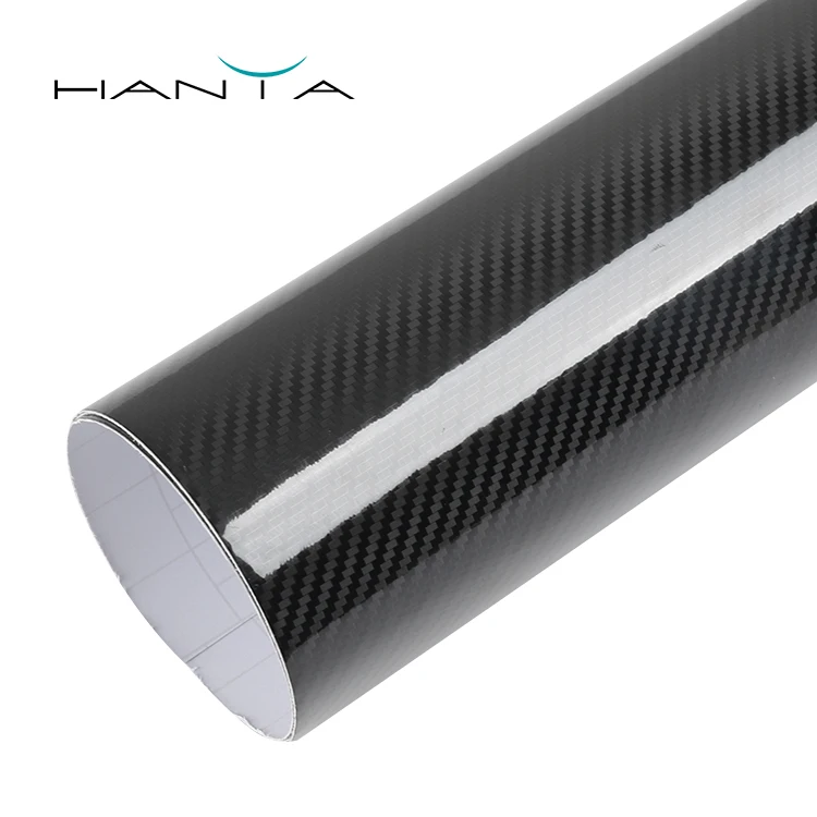 HanYa Manufacturing 1.52*18m/roll PVC Material Best Quality 5D High Gloss Black Carbon Fiber Car Vinyl Wrap Stickers
