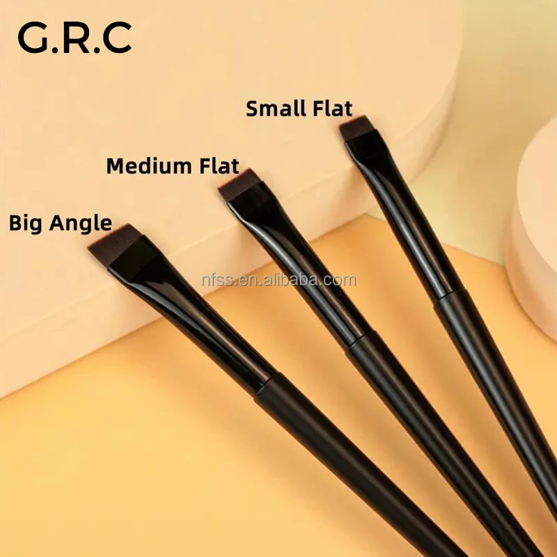 Precision Private Label Ultra Thin Flat Angle Slanted Eyebrow Concealer Lamination Macro Makeup Brushes Eyeliner Brush For Brows