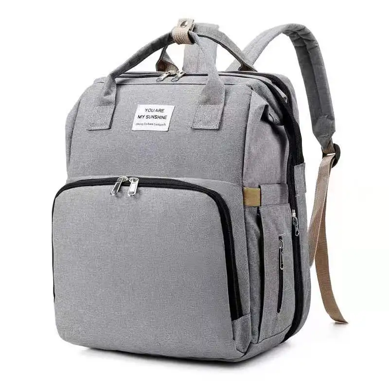 Wholesale Portable Waterproof Mummy Backpack Crib,Large Capacity Mummy Backpack Foldable Baby Diaper Backpack Bed