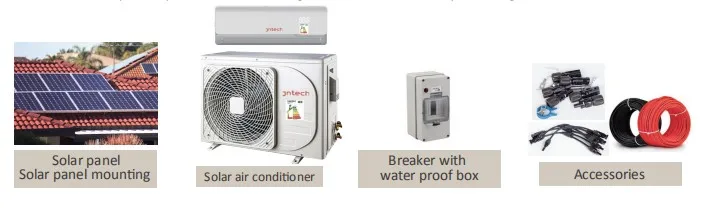 JNTECH 48V DC Home Appliance Air Conditioner Unit Prices 220V 9000btu 12000btu 18000btu 24000btu Room 3 Years 12000 8-42