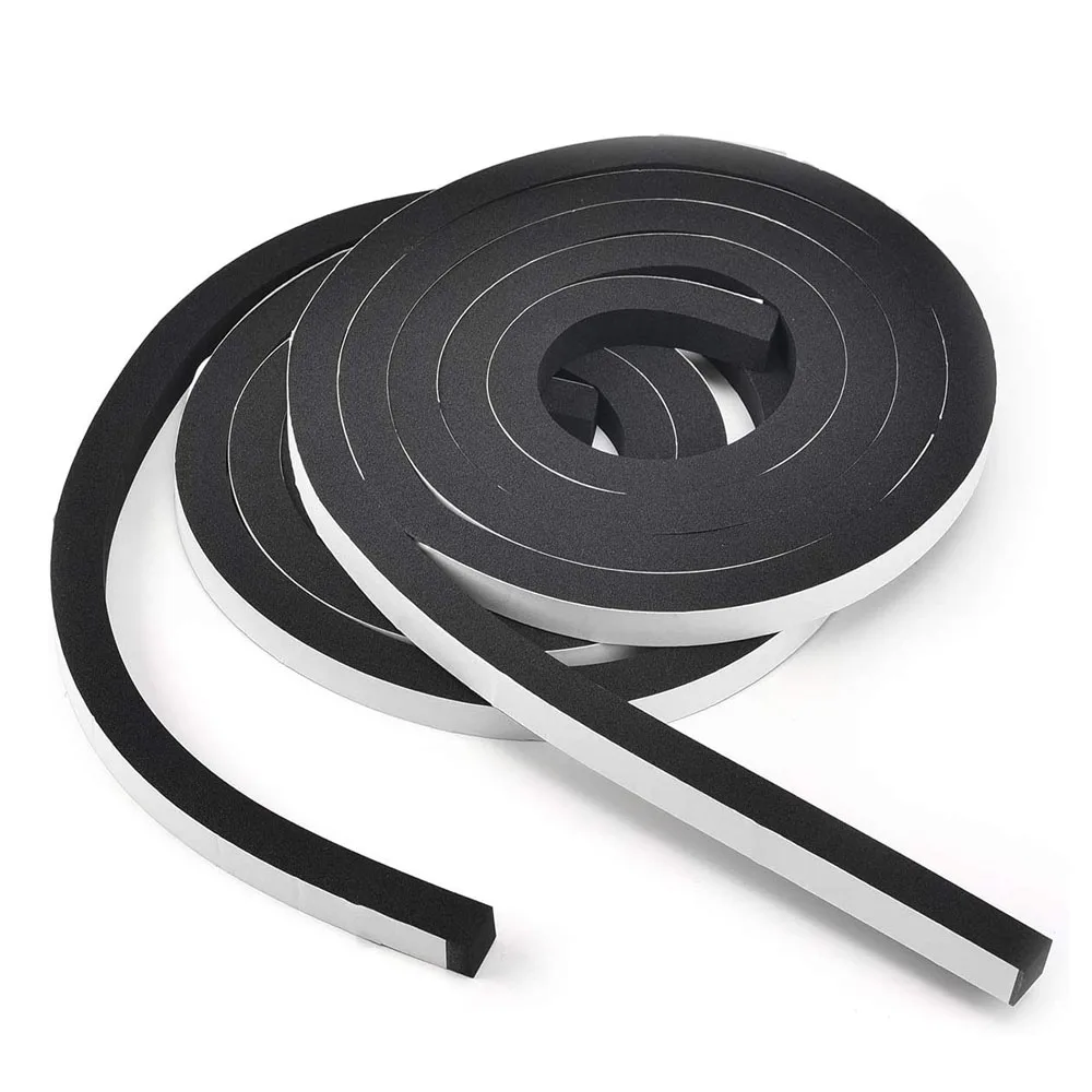 Single-Sided Self-Adhesive Black Weatherproof Insulation Sealing Tape PVC EPDM Rubber EVA Foam Pad Sponge Tape Sealing Strip