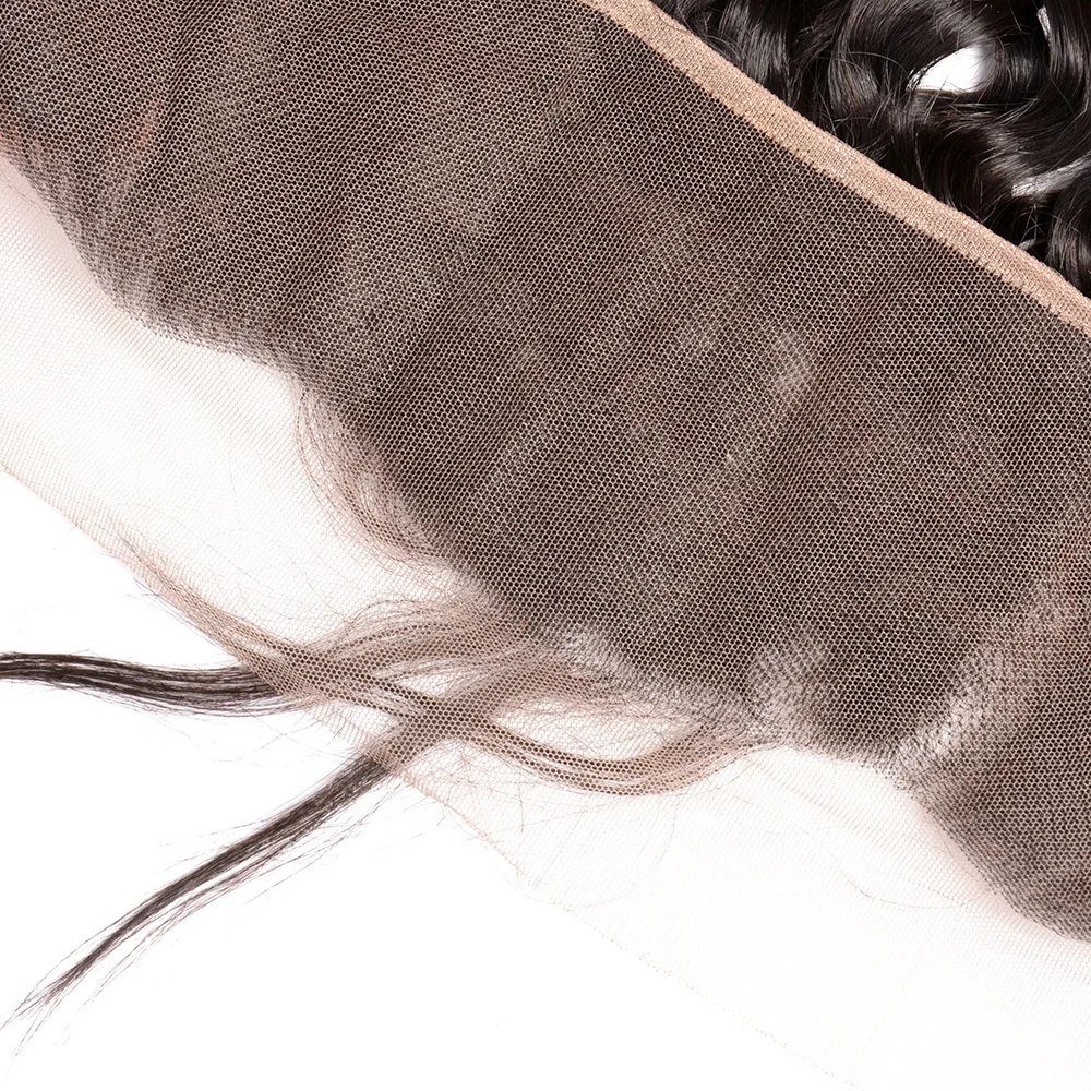 Hot selling top quality 13*4 and 13*6  deep wave  swiss lace frontal Brazilian human hair for black women