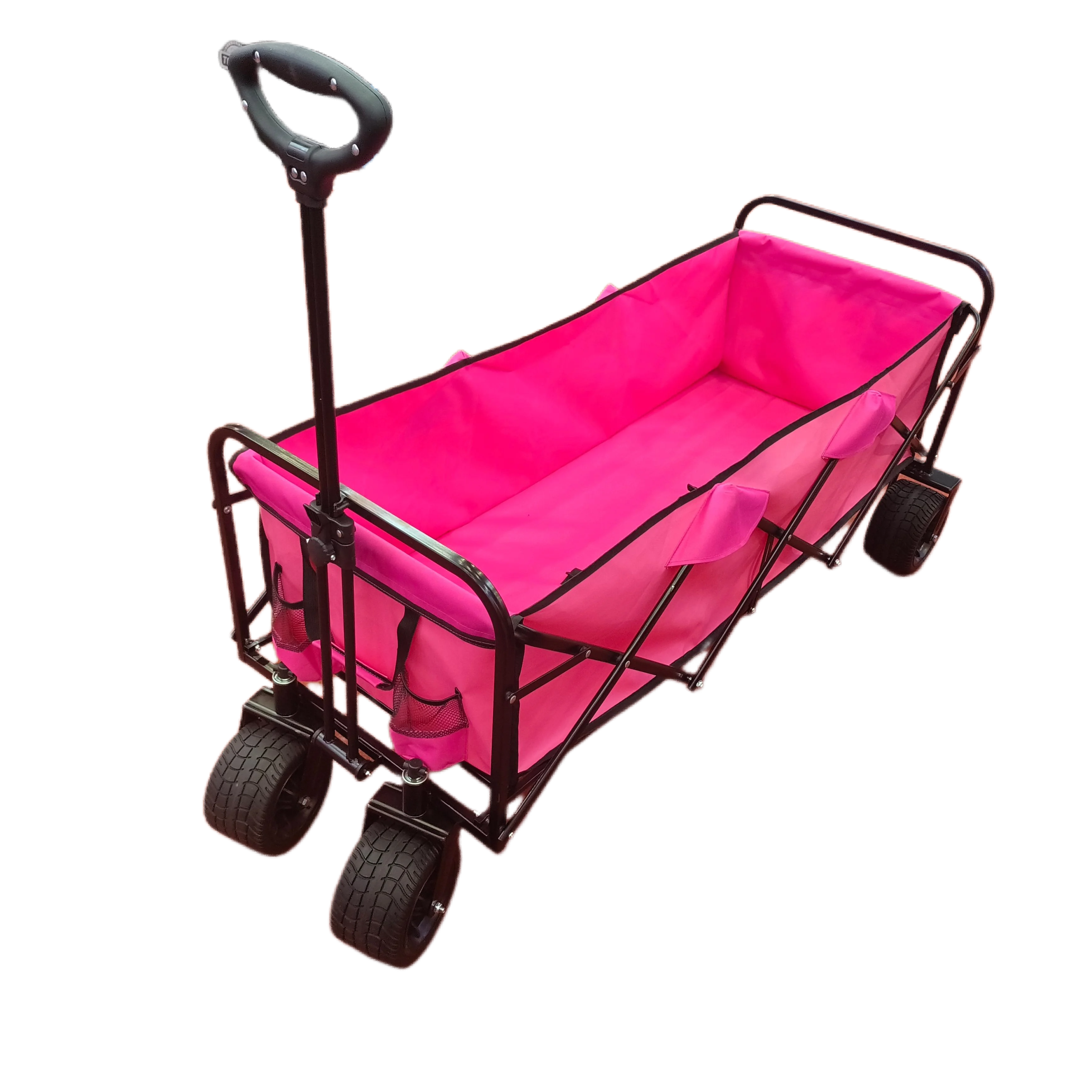 Heavy Duty lengthen Foldable Wagon Cart Collapsible Folding Wagon Utility Grocery Wagon Hand Camping Cart
