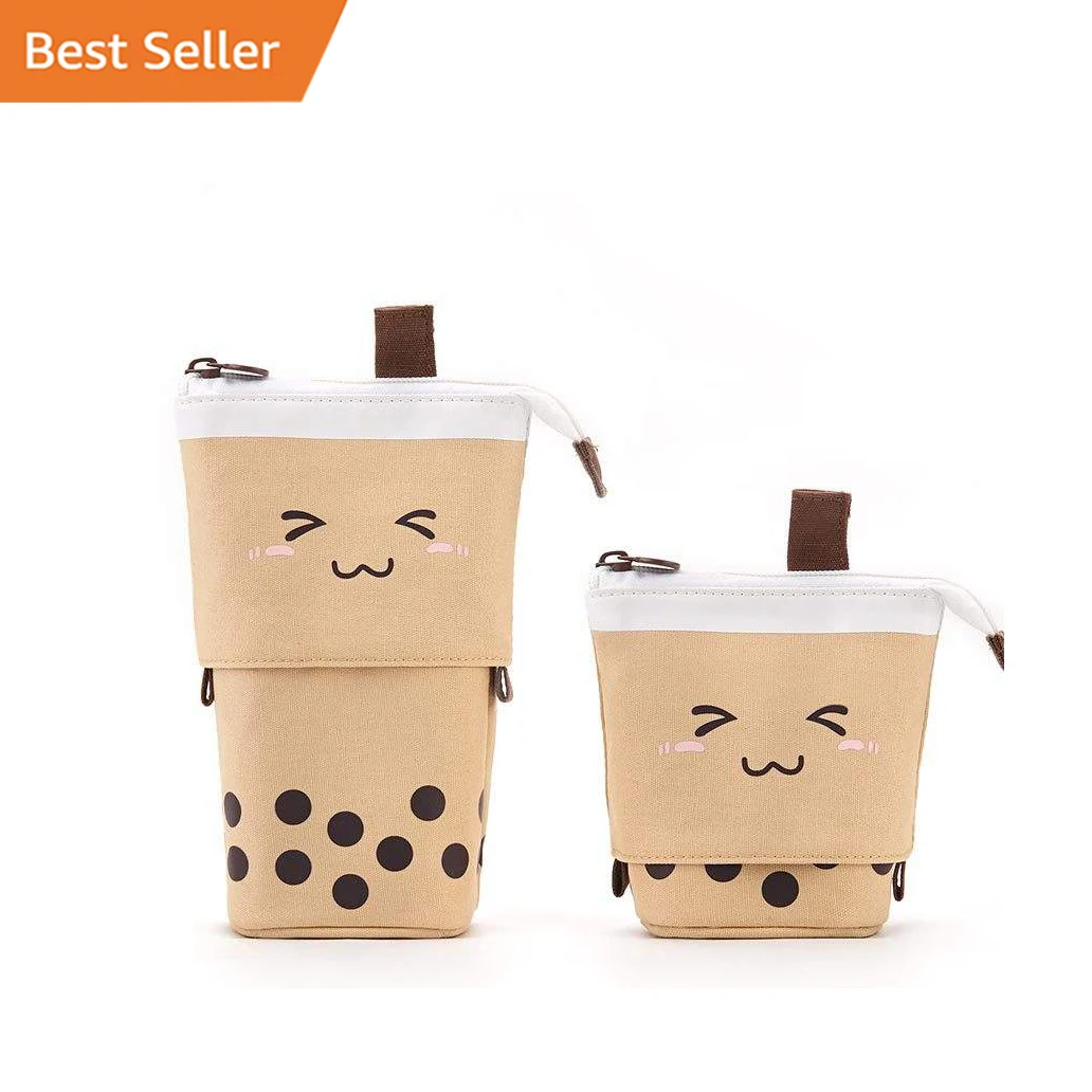 2023 милый школьный детский PU выдвижной канцелярский держатель вельветовый всплывающий пенал сумка стоячий Телескопический