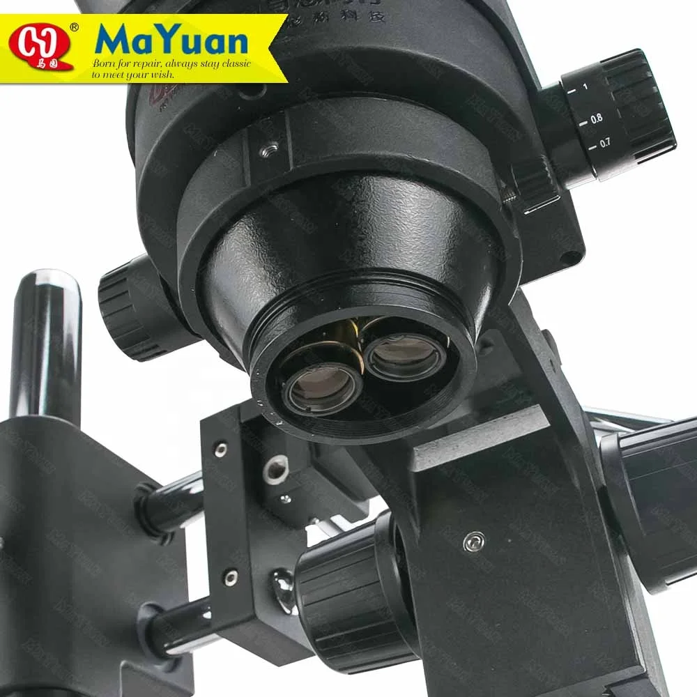 Continuous Zooming Dual Arm Boom Stand Stereo Microscope for Electronic Mobile Phone Repair