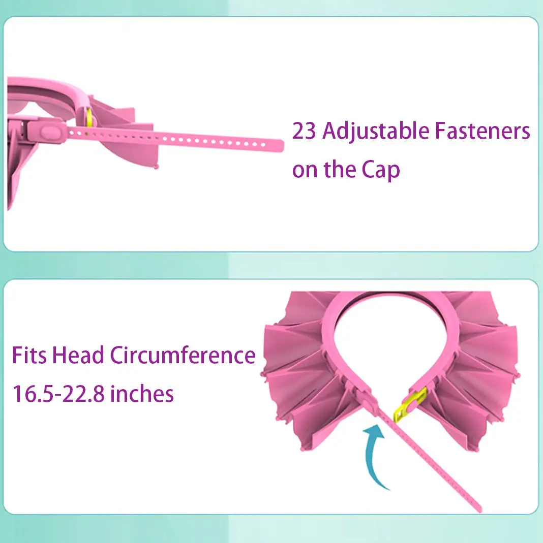 Adjustable Baby Shower Hat Waterproof Silicone Shower Hat Bathing Shampoo Hat