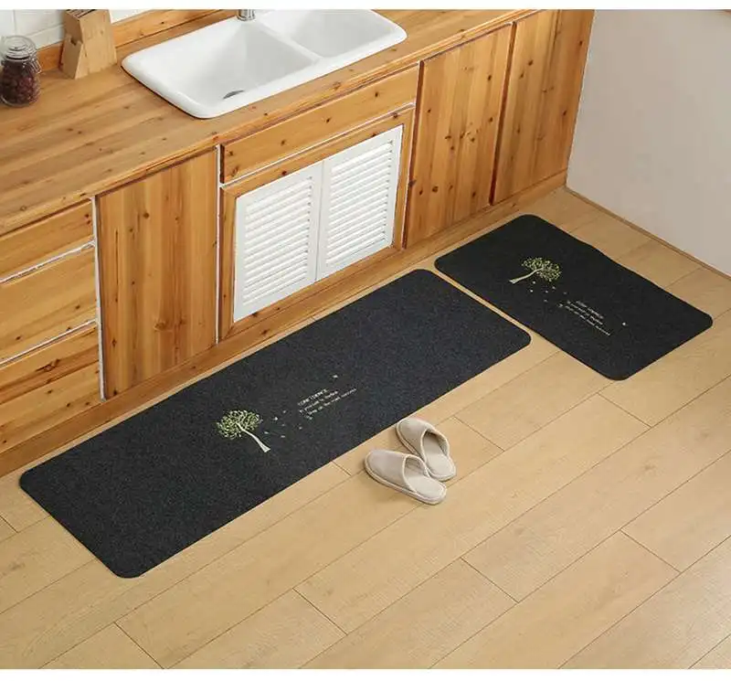 Non Slip Kitchen Mat 2 Pcs Set Waterproof Kitchen Floor Mat Set Home Floor Rug Doormat