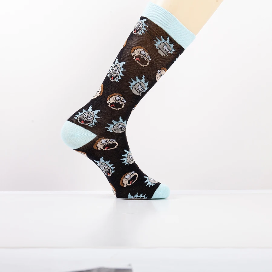 Fashion street unisex sock unique men women cartoon tube funny mid calf letter socks