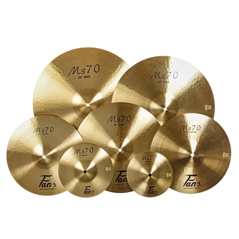 Various Good Quality Five Pieces China Drum Kits Complete Brass Quality Cymbals Mechanical Hammering Cymbal