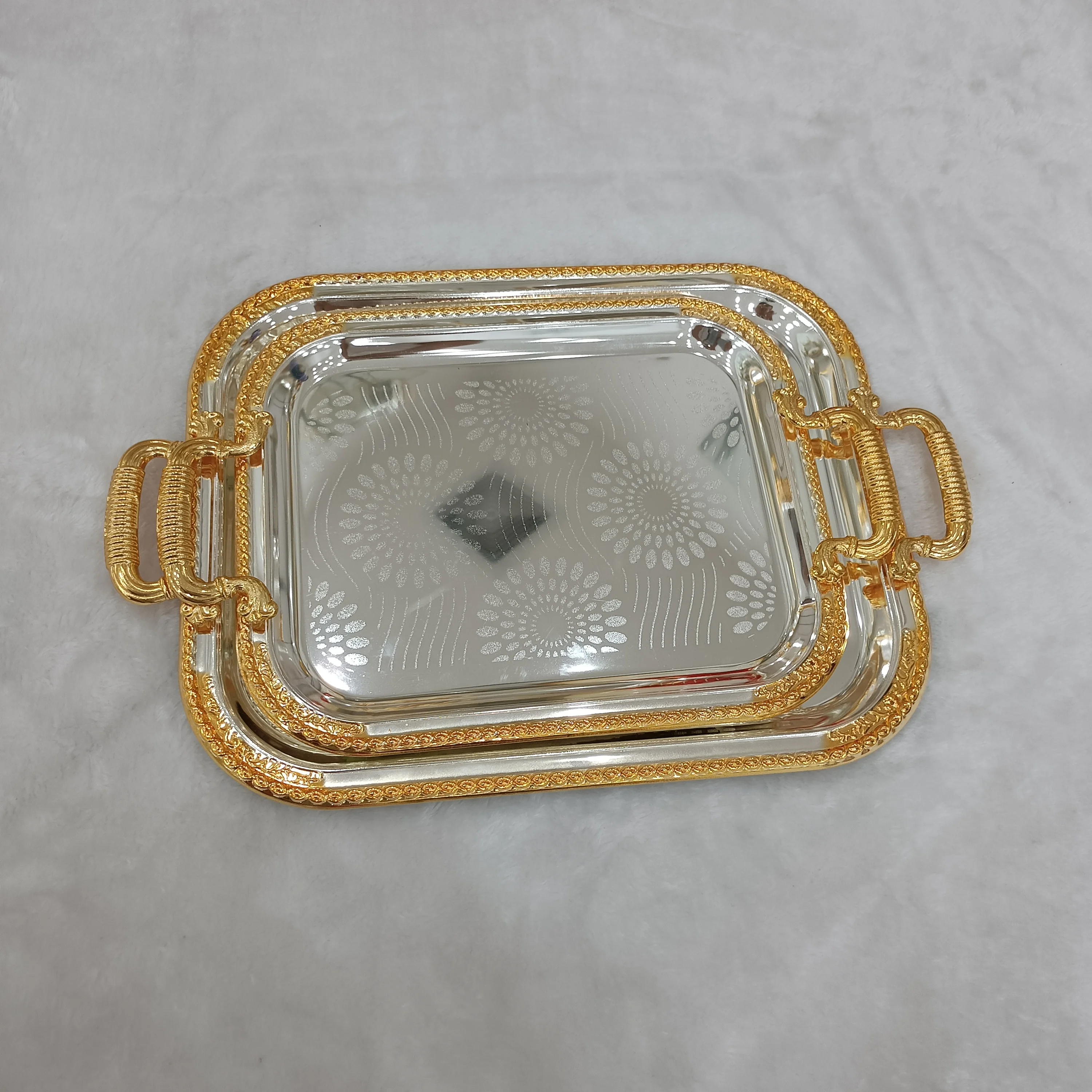 Shubn Hotel storage tray customised light luxury white marble round tray upscale marble hotel serving hotel amenities black meta