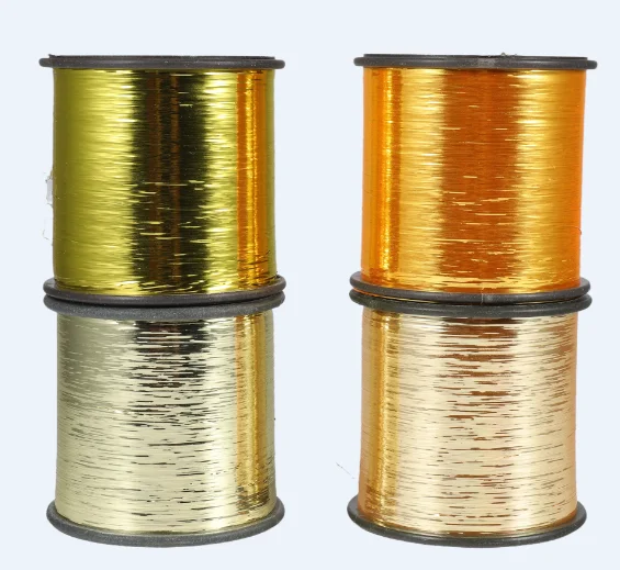 High quality  M-Type Metallic Yarn KR GOLD China Lurex Yarn manufacturer Metallic Yarn for weaving