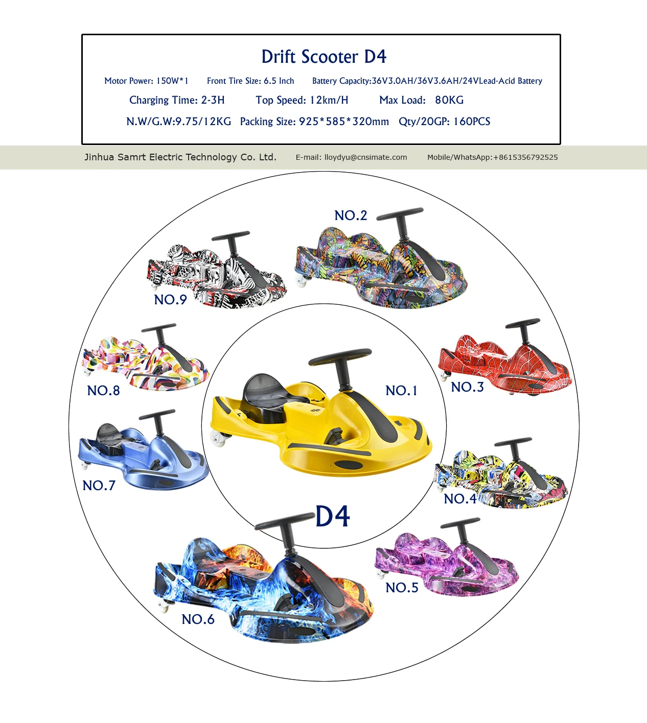 Kids ride on electric scooter 360 rotating crazy cart speed up to 15km 3 wheels electric drifting trike for kids