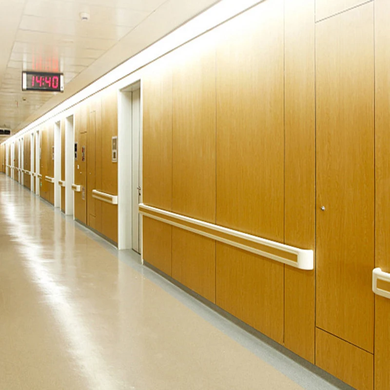 Aluminum wall mounted wall guard anti collision elderly disabled hospital corridor pvc hospital hallway handrail