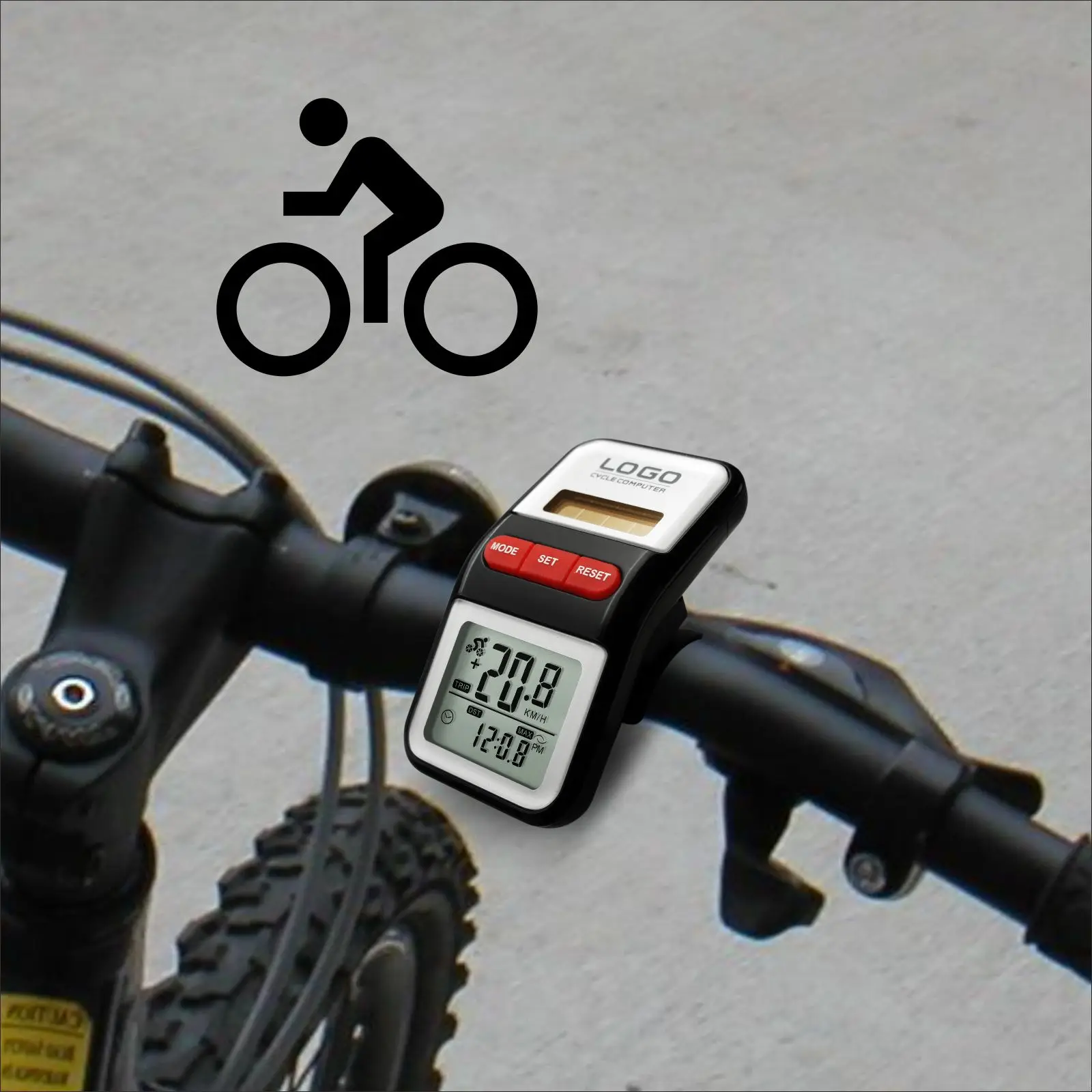 Digital meter Solar Battery Power Bike Motorcycle Odometer meter