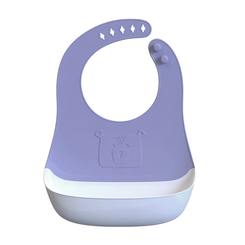 Hot Sale Kids Products Cute Silicone Tpe Waterproof Baby Lunch Bibs Baby Boy Essentials