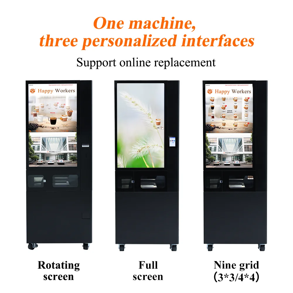 Top Fashion Smart 24 Hours Freshly Brewed Ground Coffee Vending Machine