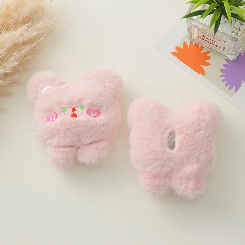 Customized autumn and winter plush bear doll plush brooch knitted cotton-filled doll children's bag clothing