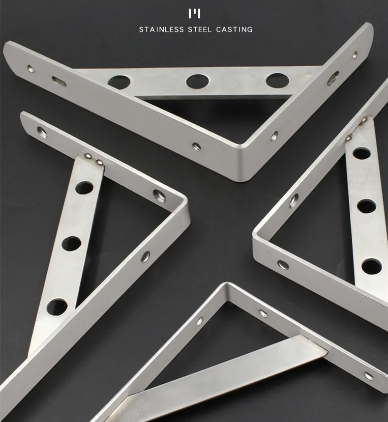 Прочный треугольный настенный металлический кронштейн для дерева