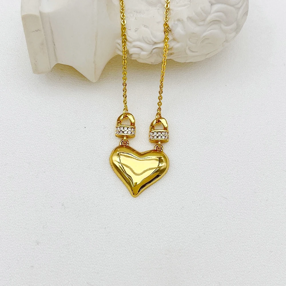 Rebird Heart zircon necklace fashion chain exquisite beautiful accessories for women necklace jewelry boxes