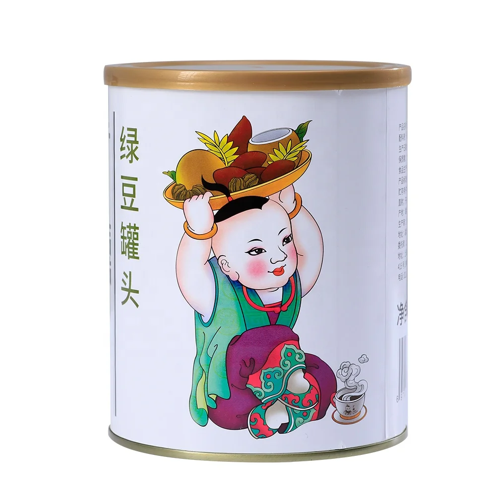 900 г Органические консервированные зеленые бобы мунг пузырьковый чай топпинги летом