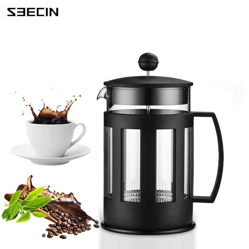 Hot Sale 800ml PP High Borosilicate Thicken Glass Cafetera Francesa French Press Coffee Maker