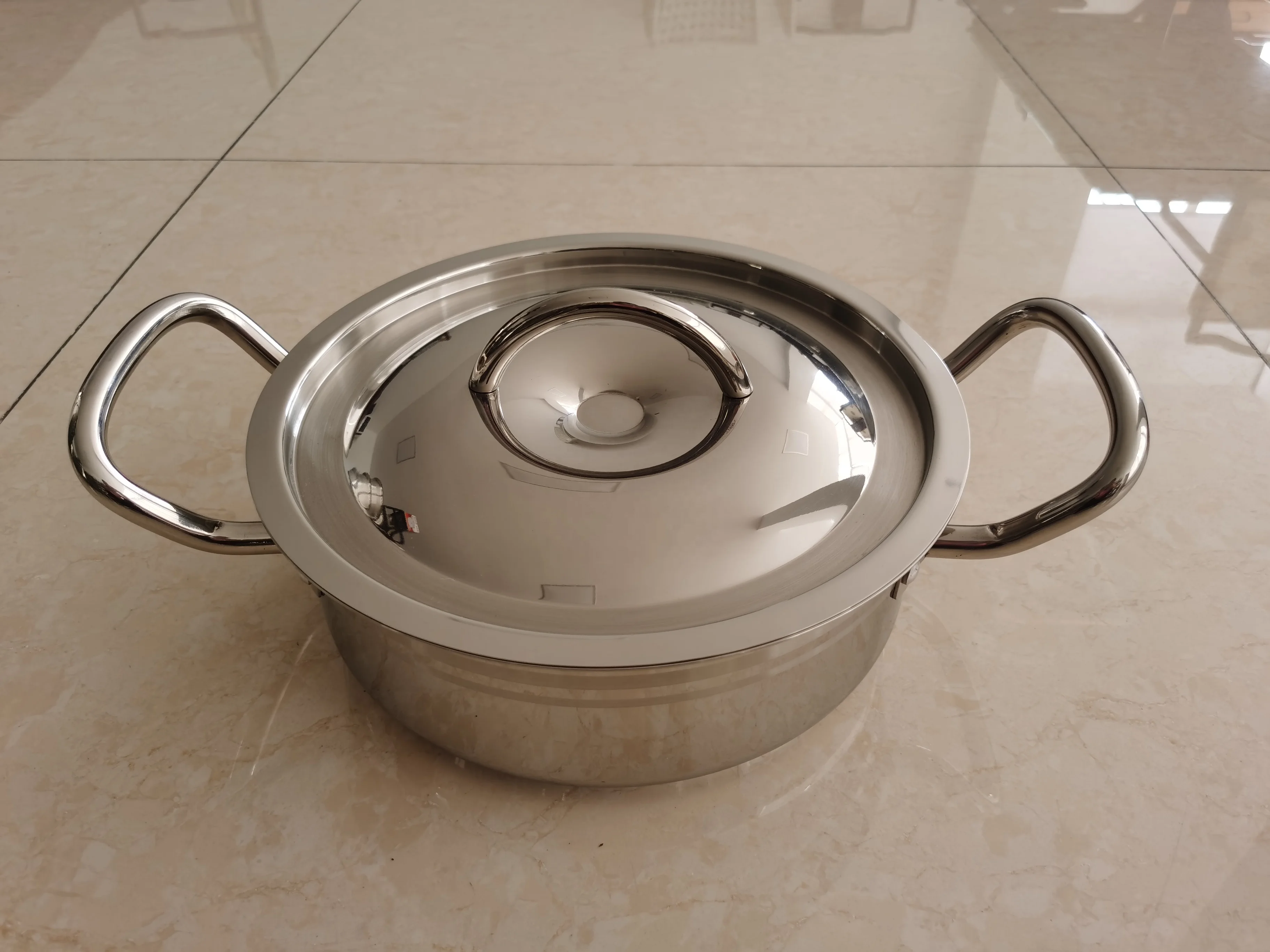 Stainless Steel Casserole Grill Pan Low Pot for Home Kitchen Cooking