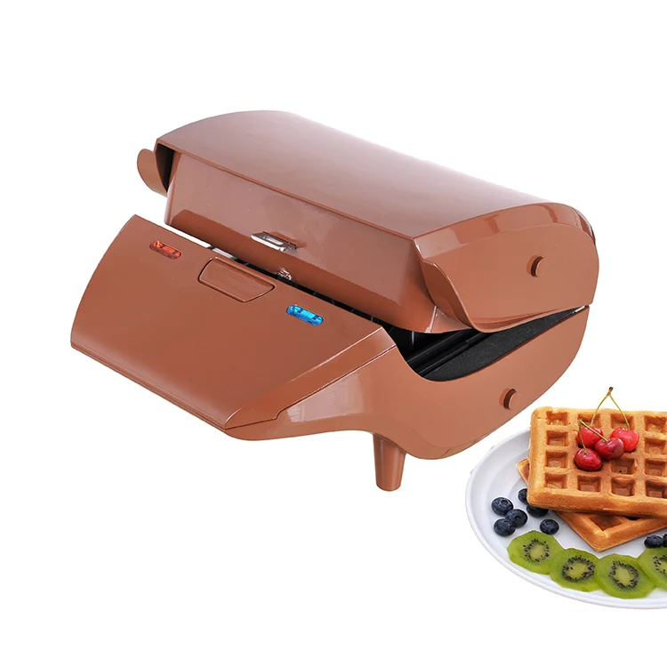 Hot Sale Health Breakfast Fast Heating Mini Maker Waffle Easy Cleaning Egg brown Belgian Waffle Maker 600W For Home Use