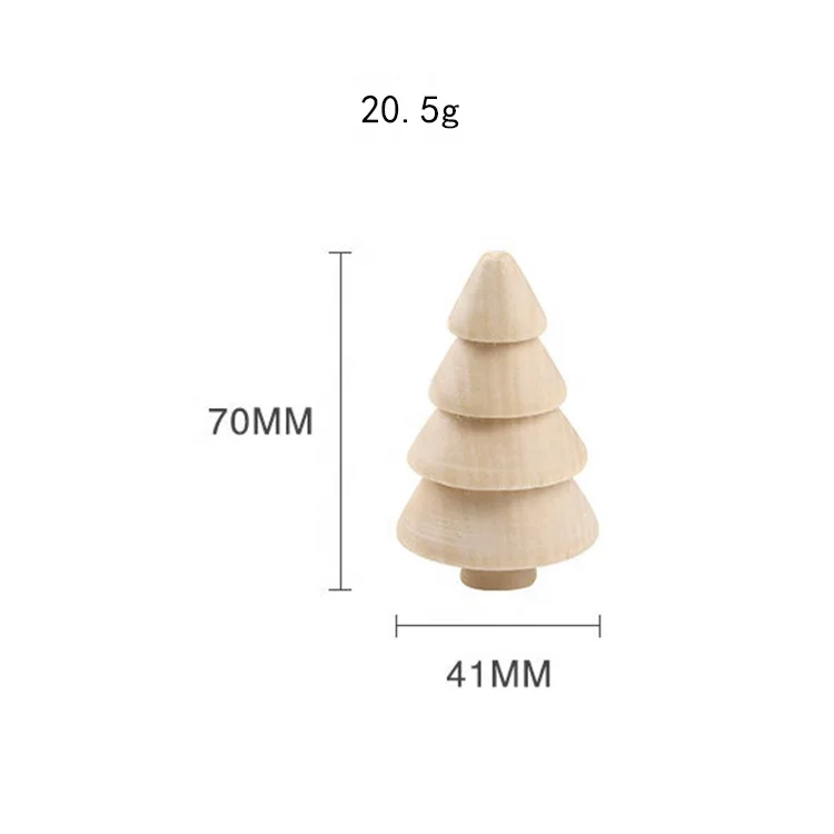 Wholesale practical multi colors four tier christmas tree exquisite wooden toy trees
