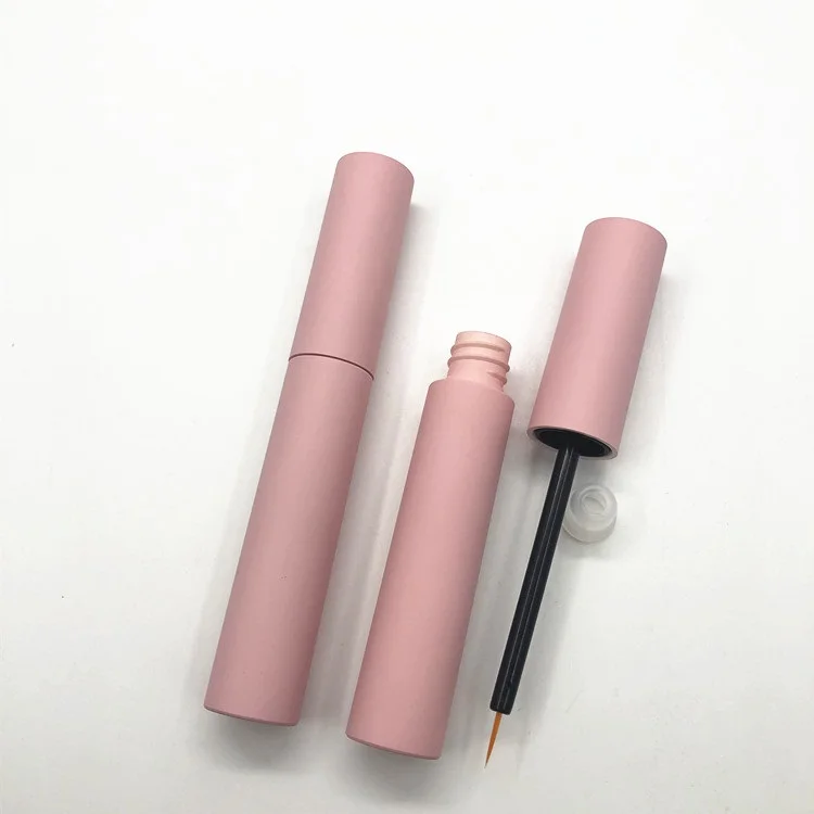 Empty 10 ml Round Pink Cosmetic Container Eyeliner Mascara Lip Gloss Tube Packaging