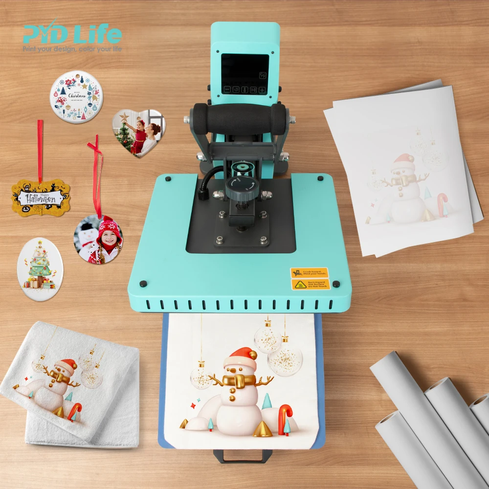 Pyd Life Heat Press 38*38/40*60/40*60cm Flatbed Heat Press Transfer Machine For T-Shirt/Ceramics Tiles/ Glass/Phone Covers
