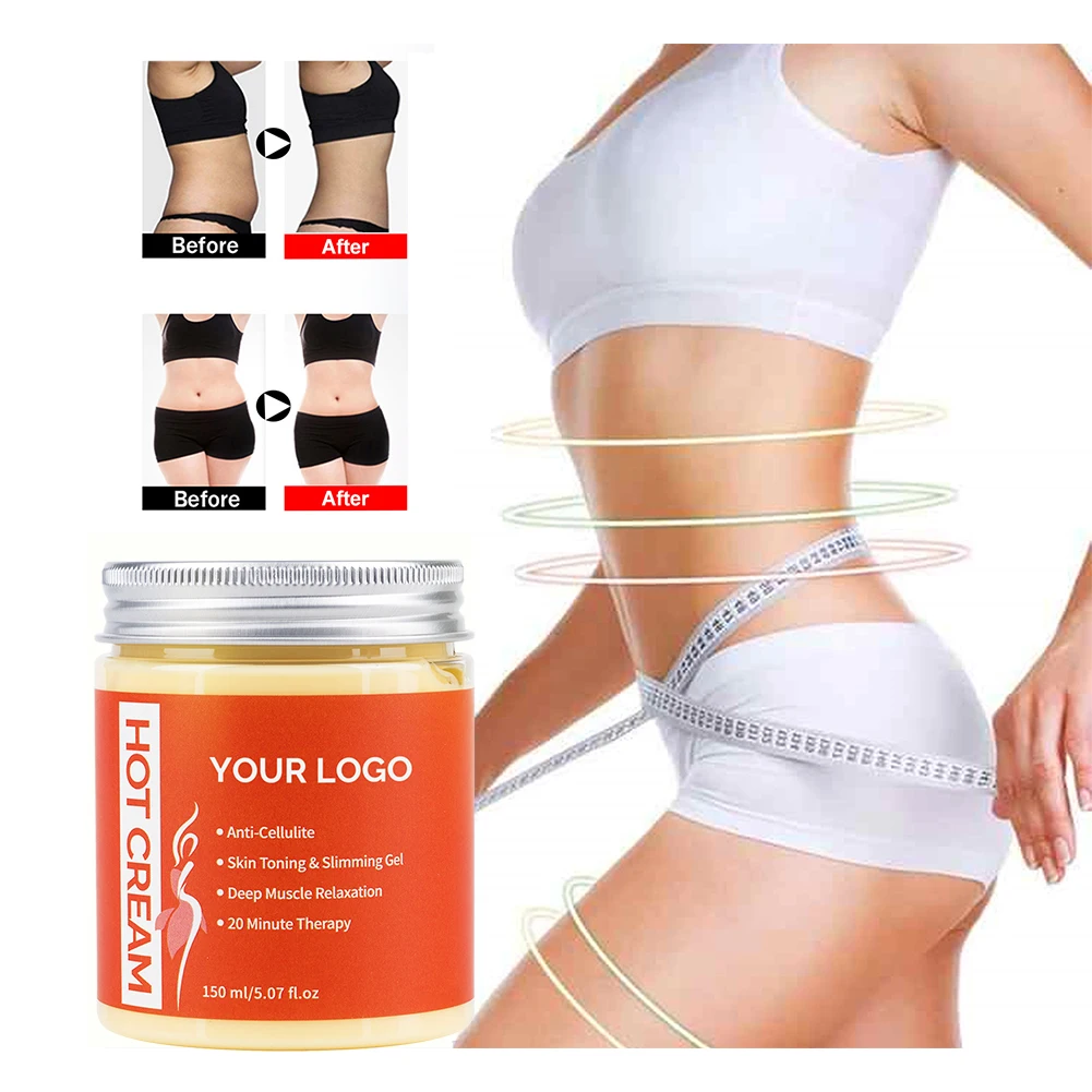 Hot Cream Slimming Fat Burn logo for Body Slim Tummy Gel