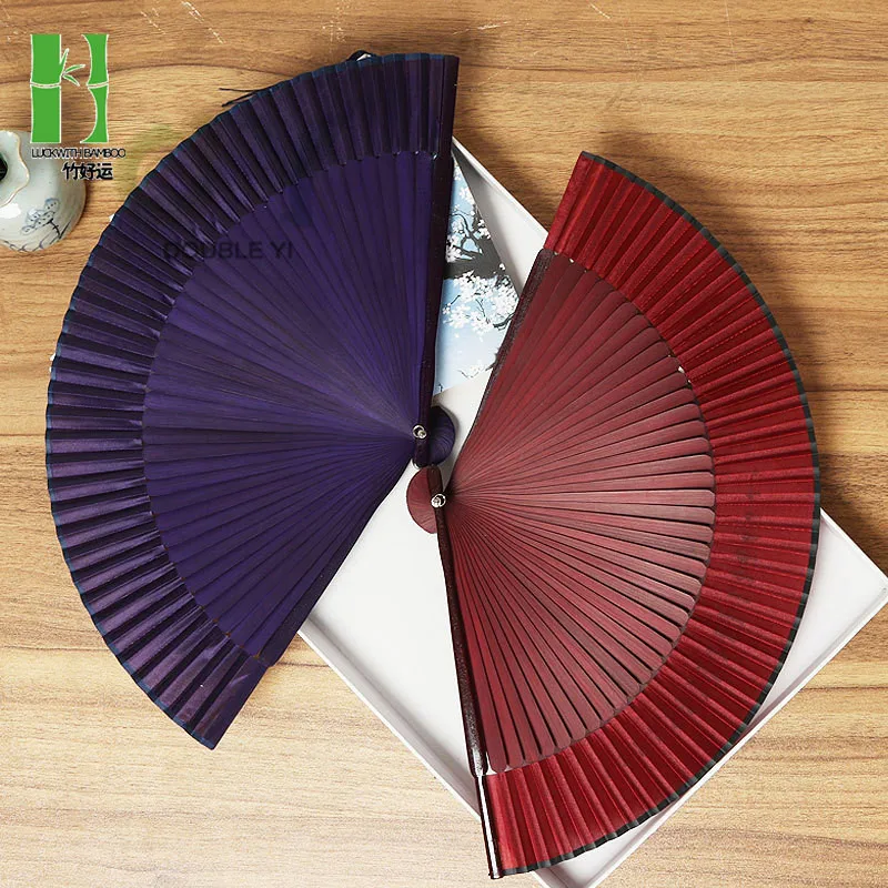 Custom Chinese Folding Hand Fan Decorative Handheld Silk Fan for Wholesale