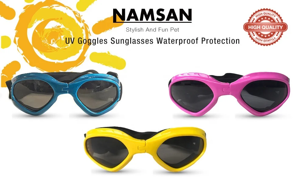 Dog Waterproof Sunglasses Goggles Unfoldable Glasses for Pet
