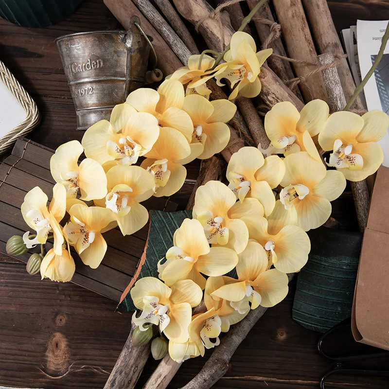 Customizable Color Faux Plants Artificial Flowers Real Touch Phalaenopsis Orchid For Home Decorative Manufacture