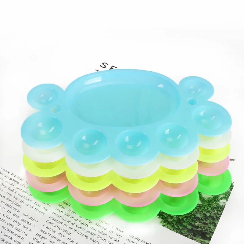 Индивидуальный логотип, Экологичная детская мини-палитра цветов в форме стопы, художественная палитра лотков для краски