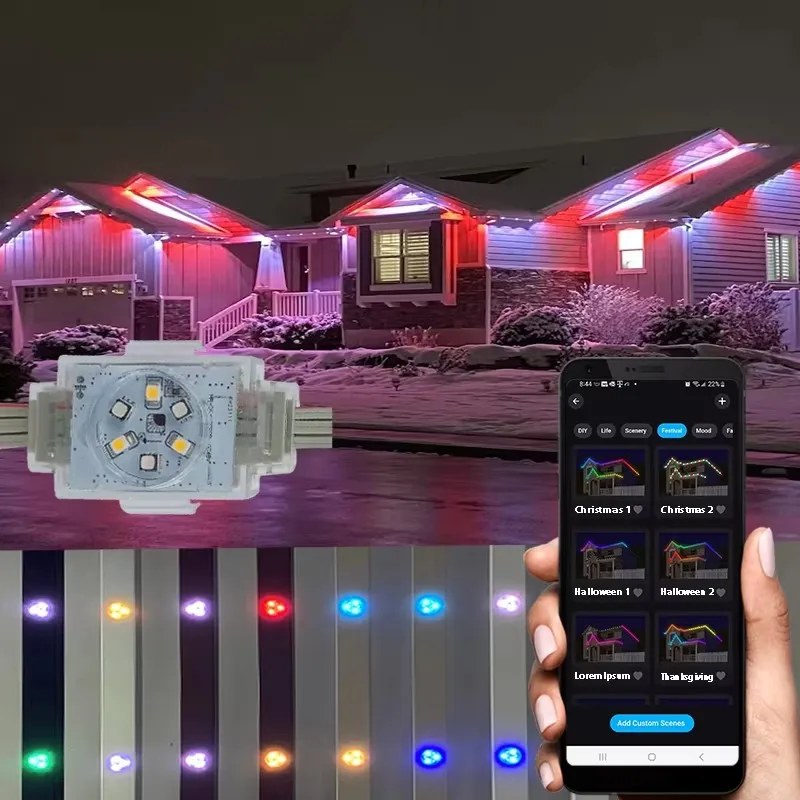 Outdoor Waterproof IP68 DC48v Dmx 48V Permanent Christmas Light Track Point Lights