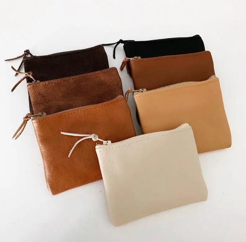 Индивидуальный кожаный корейский держатель для карт, кошелек для монет и ключей