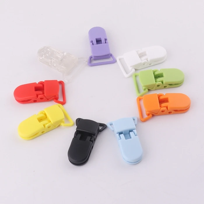 factory wholesale 1 inch garment accessories brace clip plastic pacifier clip for clothes