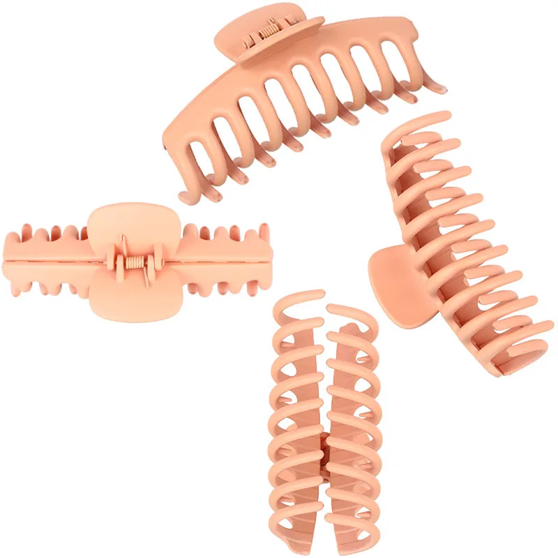 womens jumbo style colourful wave rectangle hair fashion acrylic clips unique large shark claw grip clip for hair