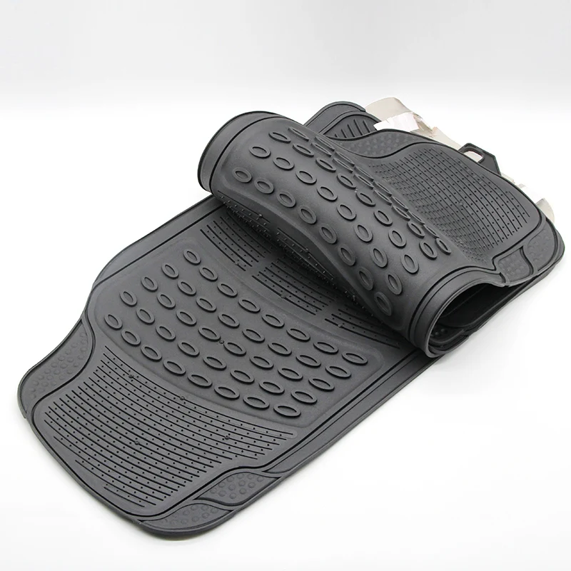 Car interior floor mat universal full set 4 piece odorless heavy duty PVC grey Car Floor Mat