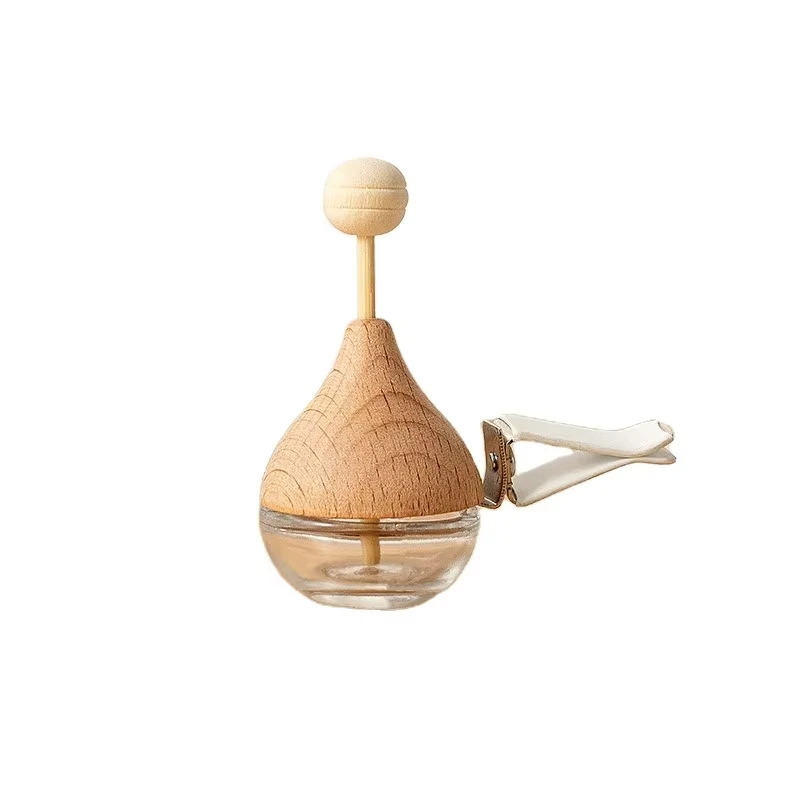 Car Aromatherapy clear empty perfume bottles 6Ml Mini Cute Glass Empty Car Hanging Perfume Diffuser Bottle