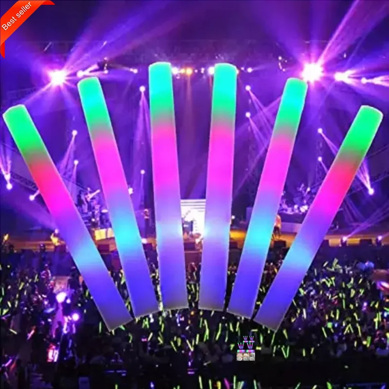 Hot Selling LED Glow Light Sticks Wands Neon Light Up Foam Batons Tubes Party Supplies