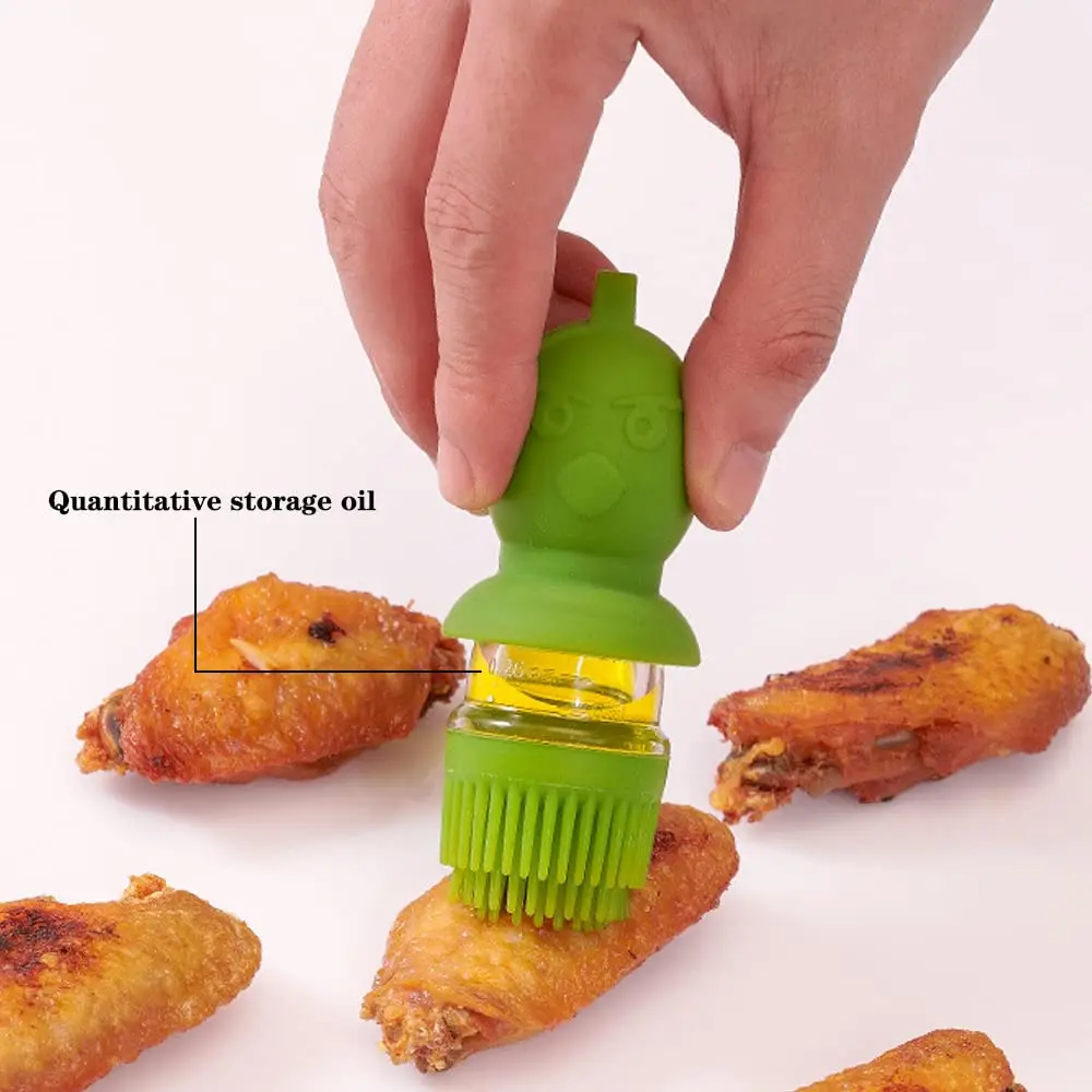 Multipurpose Wholesale Cute Birds Picture Design Lid Colorful 2-in-1 Oil Dispenser Bottle