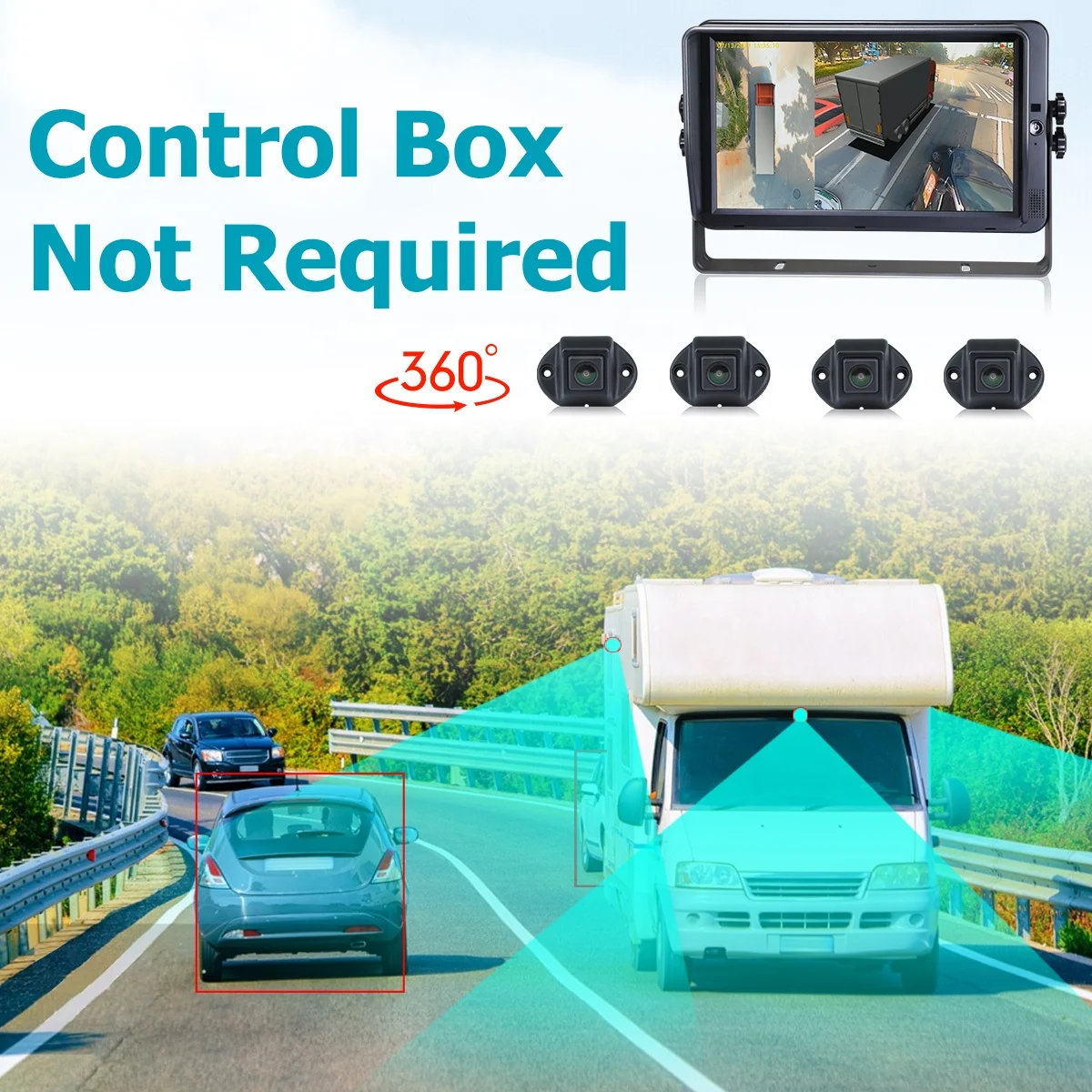 STONKAM AI 360 Car Camera System 4 Camera 4 Parking Sensor Truck 2/3D Bus And Truck 360 Degree Camera