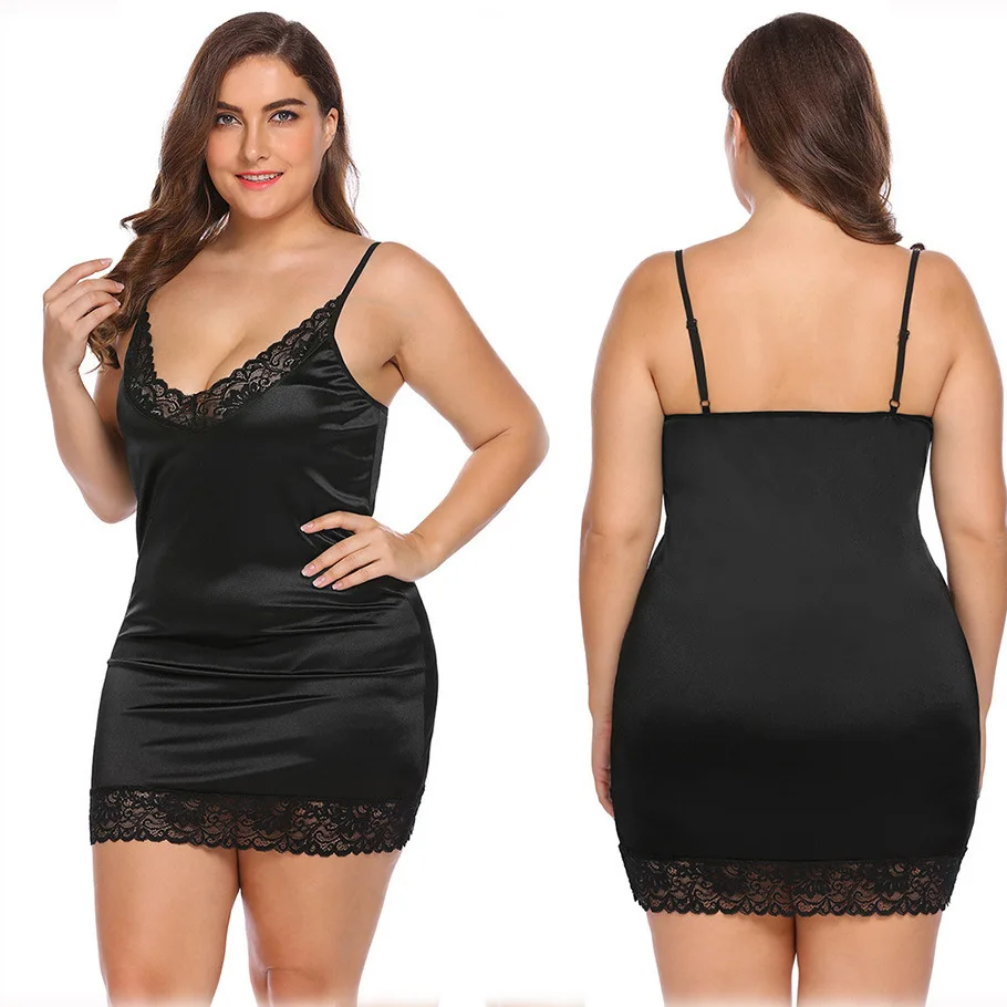 NY-0894 New Amazon Hot Sales Women Sexy One Piece Silk Lingerie Nighty