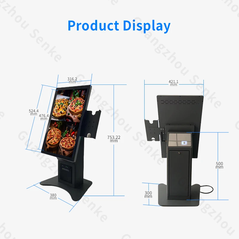Self ordering kiosk support Android / Window OS 15.6 21.5 inch touchscreen fast food kfc desktop self service kiosk