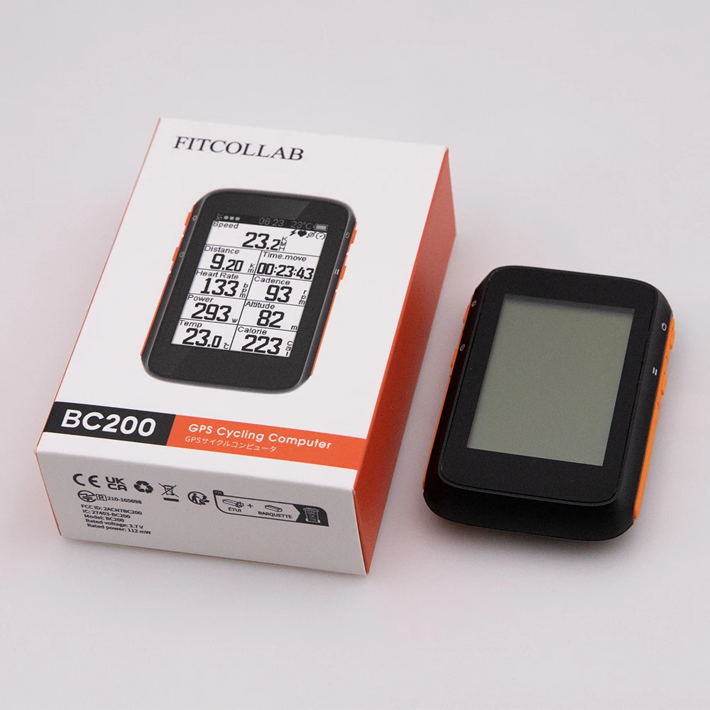 FITCOLLAB BC200 Bluetooth and ANT+ Smart GPS Bike Computer for Road Bike Cycling